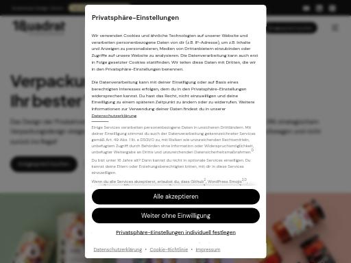 Screenshot of 18quadrat.de – Swiss SEO check by SEO Switzerland, score 87/100