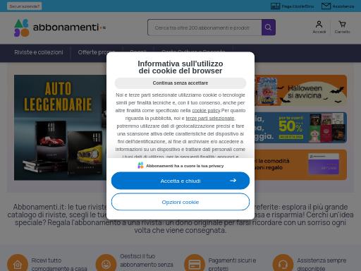 Screenshot of abbonamenti.it – Swiss SEO check by SEO Switzerland, score 77/100