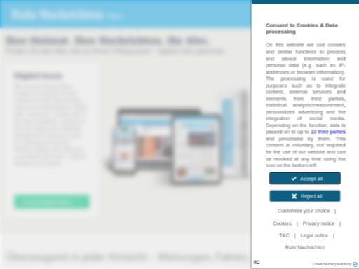 Swiss SEO check of abo.ruhrnachrichten.de – score 88/100 · SEO Switzerland free SEO analyzer