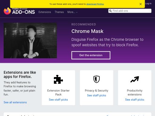 Screenshot of addons.mozilla.org – Swiss SEO check by SEO Switzerland, score 73/100