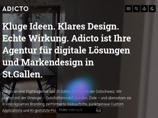 Swiss SEO check of adicto.com – score 97/100 · SEO Switzerland free SEO analyzer