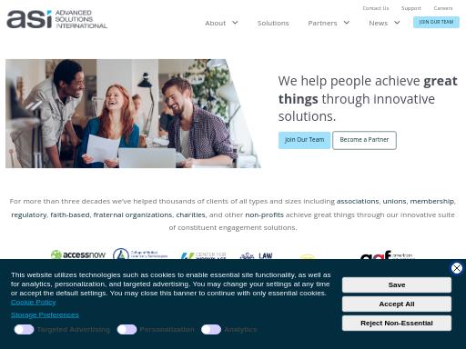 Screenshot of advsol.com – Swiss SEO check by SEO Switzerland, score 75/100