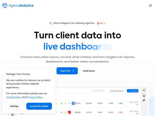 Screenshot of agencyanalytics.com – Swiss SEO check by SEO Switzerland, score 94/100