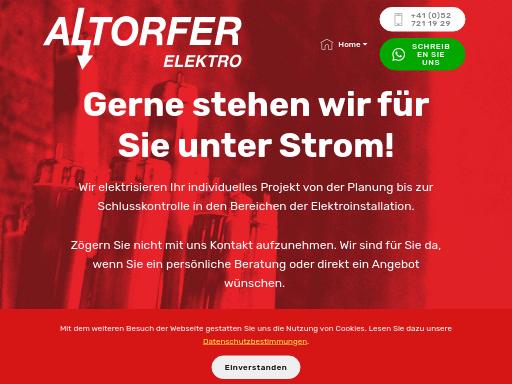 Swiss SEO check of altorfer-elektro.ch – score 83/100 · SEO Switzerland free SEO analyzer