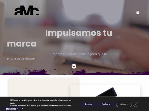 Screenshot of amcmarketing.es – Swiss SEO check by SEO Switzerland, score 88/100