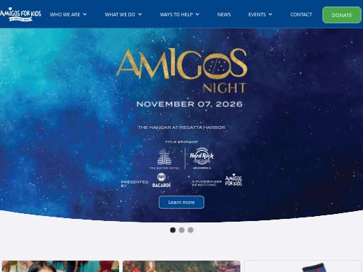 Screenshot of amigosforkids.org – Swiss SEO check by SEO Switzerland, score 88/100