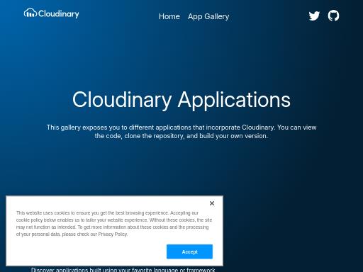 Swiss SEO check of app-gallery.cloudinary.com – score 76/100 · SEO Switzerland free SEO analyzer