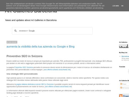 Swiss SEO check of artgalleriesbarcelona.com – score 87/100 · SEO Switzerland free SEO analyzer
