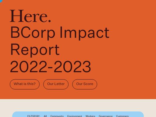 Swiss SEO check of bcorp2023.heredesign.com – score 85/100 · SEO Switzerland free SEO analyzer