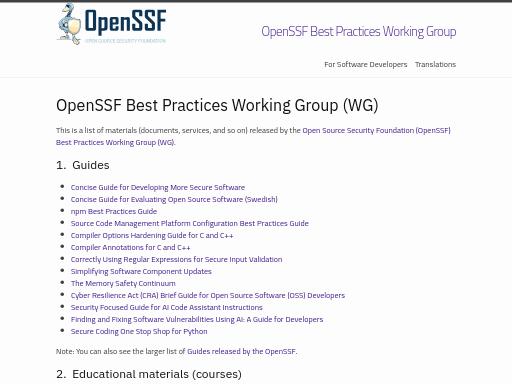 Swiss SEO check of best.openssf.org – score 93/100 · SEO Switzerland free SEO analyzer