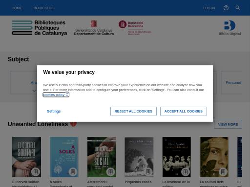 Screenshot of biblioteca.ebiblio.cat – Swiss SEO check by SEO Switzerland, score 74/100