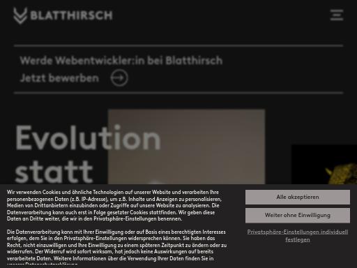 Swiss SEO check of blatthirsch.ch – score 84/100 · SEO Switzerland free SEO analyzer