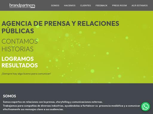 Screenshot of brand-partners.com.ar – Swiss SEO check by SEO Switzerland, score 88/100