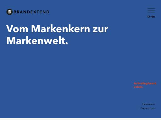 Screenshot of brandextend.de – Swiss SEO check by SEO Switzerland, score 83/100