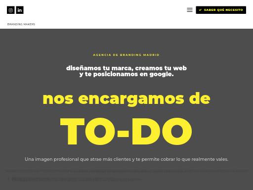 Screenshot of brandingmakers.es – Swiss SEO check by SEO Switzerland, score 92/100