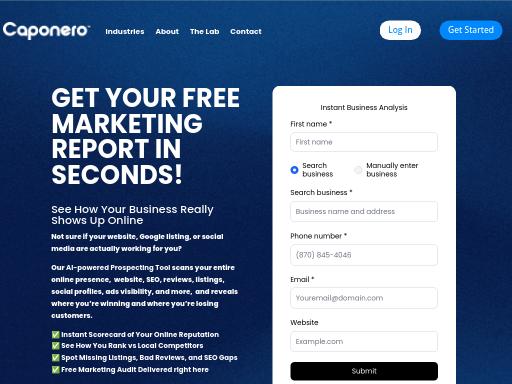 Swiss SEO check of caponeromarketing.com – score 94/100 · SEO Switzerland free SEO analyzer