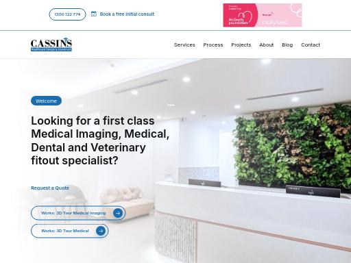 Screenshot of cassins.com.au – Swiss SEO check by SEO Switzerland, score 89/100