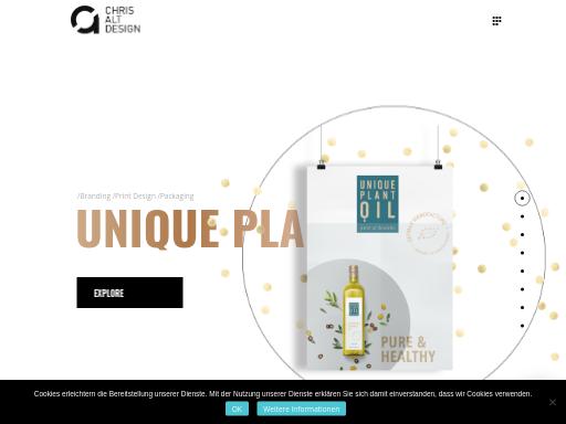 Screenshot of chrisalt.com – Swiss SEO check by SEO Switzerland, score 86/100