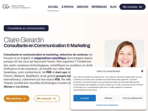 Swiss SEO check of clairegerardin.com – score 91/100 · SEO Switzerland free SEO analyzer