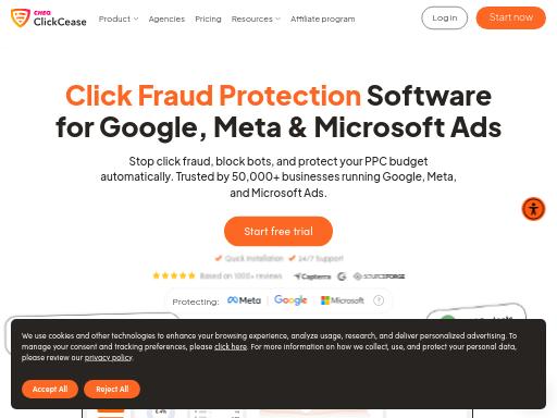 Screenshot of clickcease.com – Swiss SEO check by SEO Switzerland, score 93/100