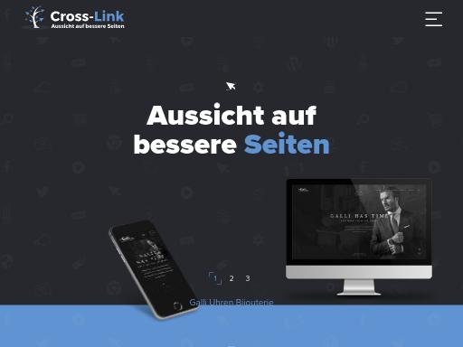 Screenshot of cross-link.ch – Swiss SEO check by SEO Switzerland, score 84/100