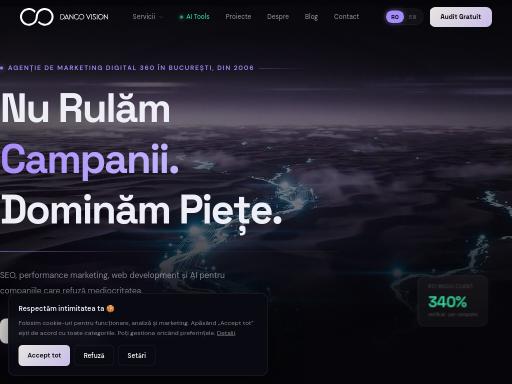 Screenshot of dancovision.ro – Swiss SEO check by SEO Switzerland, score 95/100