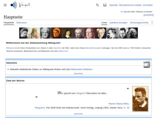 Swiss SEO check of de.wikiquote.org – score 80/100 · SEO Switzerland free SEO analyzer