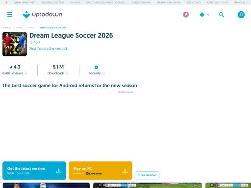 Screenshot of dream-league-soccer-2023.en.uptodown.com – Swiss SEO check by SEO Switzerland, score 95/100