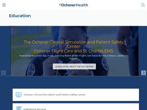 Screenshot of education.ochsner.org – Swiss SEO check by SEO Switzerland, score 91/100