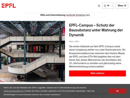 SEO check of epfl.ch – score 95/100 · SEO Switzerland free SEO analyzer