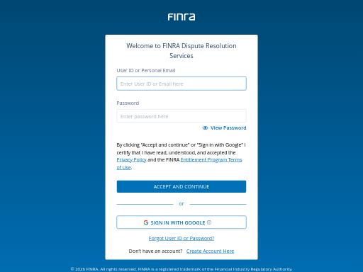 Screenshot of ews.fip.finra.org – Swiss SEO check by SEO Switzerland, score 61/100