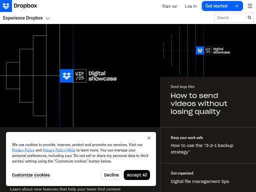 Swiss SEO check of experience.dropbox.com – score 84/100 · SEO Switzerland free SEO analyzer