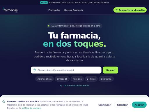 Swiss SEO check of farmacias.es – score 93/100 · SEO Switzerland free SEO analyzer