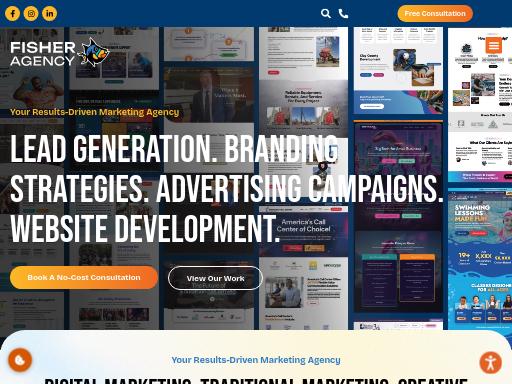 Swiss SEO check of fisherdesignandadvertising.com – score 90/100 · SEO Switzerland free SEO analyzer