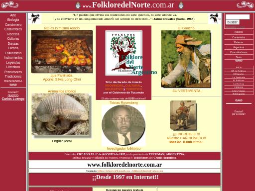 Screenshot of folkloredelnorte.com.ar – Swiss SEO check by SEO Switzerland, score 63/100