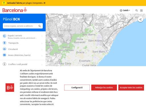Screenshot of geoportal.barcelona.cat – Swiss SEO check by SEO Switzerland, score 75/100