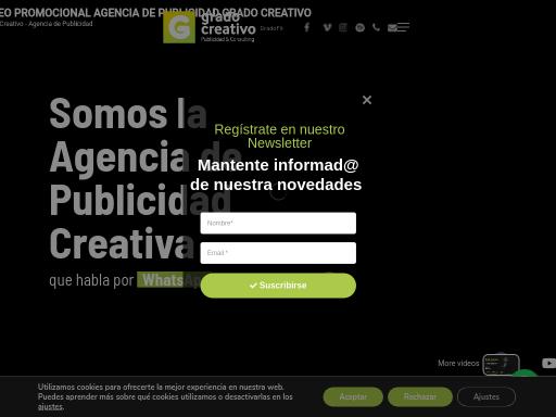 Screenshot of gradocreativo.com – Swiss SEO check by SEO Switzerland, score 91/100