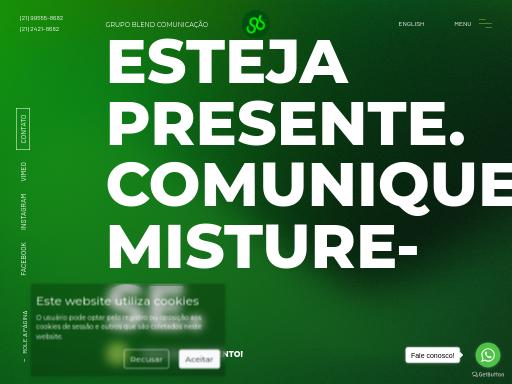 Screenshot of grupoblend.com.br – Swiss SEO check by SEO Switzerland, score 91/100