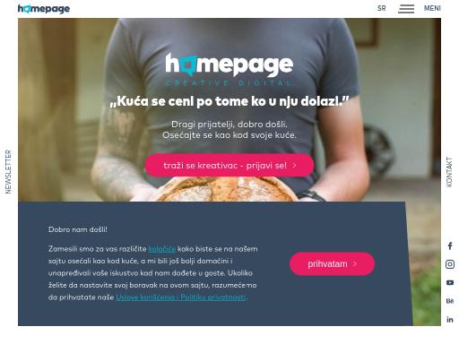 Screenshot of homepage.rs – Swiss SEO check by SEO Switzerland, score 89/100