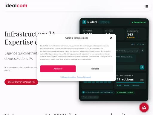 Swiss SEO check of idealcom.ch – score 90/100 · SEO Switzerland free SEO analyzer