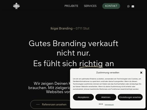 Screenshot of ikigai-brand-design.de – Swiss SEO check by SEO Switzerland, score 78/100