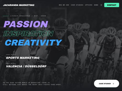 Screenshot of jacaranda-marketing.com – Swiss SEO check by SEO Switzerland, score 72/100