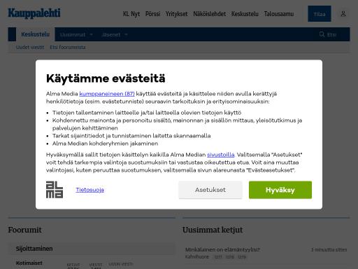 Swiss SEO check of keskustelu.kauppalehti.fi – score 93/100 · SEO Switzerland free SEO analyzer