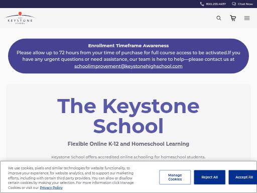 Swiss SEO check of keystoneschoolonline.com – score 92/100 · SEO Switzerland free SEO analyzer