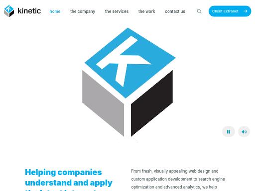 Screenshot of kinetic.com – Swiss SEO check by SEO Switzerland, score 90/100