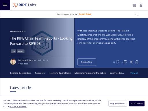 Swiss SEO check of labs.ripe.net – score 85/100 · SEO Switzerland free SEO analyzer