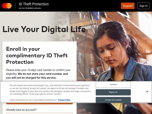 Swiss SEO check of mastercardus.idprotectiononline.com – score 72/100 · SEO Switzerland free SEO analyzer