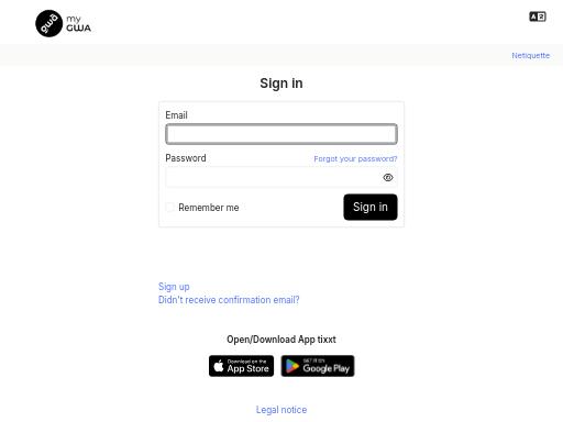 Screenshot of mygwa.de – Swiss SEO check by SEO Switzerland, score 65/100