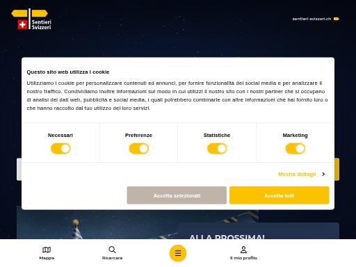 Screenshot of notte-escursionistica.ch – Swiss SEO check by SEO Switzerland, score 88/100