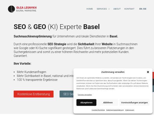 Swiss SEO check of olga-lesnykh.com – score 97/100 · SEO Switzerland free SEO analyzer